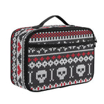 Skull Knitted Pattern Print Portable Lunch Bag