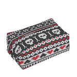 Skull Knitted Pattern Print Rectangle Tissue Box Cover
