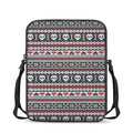 Skull Knitted Pattern Print Rectangular Crossbody Bag