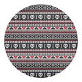 Skull Knitted Pattern Print Round Blanket