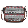 Skull Knitted Pattern Print Saddle Bag
