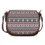 Skull Knitted Pattern Print Saddle Bag