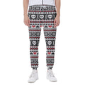 Skull Knitted Pattern Print Joggers