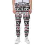 Skull Knitted Pattern Print Scuba Joggers