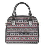 Skull Knitted Pattern Print Shoulder Handbag