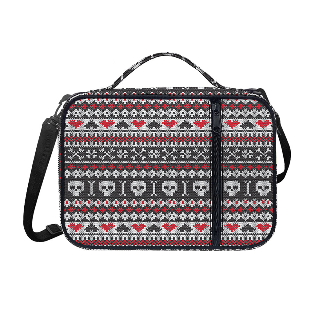 Skull Knitted Pattern Print Shoulder Strap Bible Bag