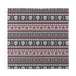 Skull Knitted Pattern Print Silk Bandana