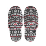 Skull Knitted Pattern Print Slippers
