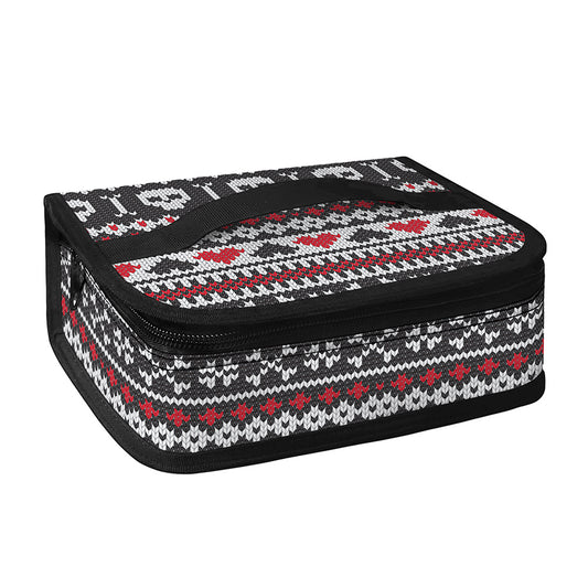 Skull Knitted Pattern Print Small Lunch Bag