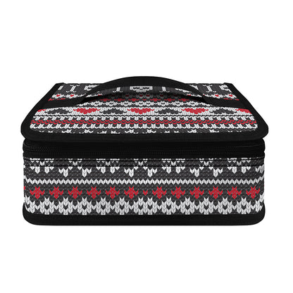 Skull Knitted Pattern Print Small Lunch Bag
