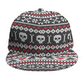 Skull Knitted Pattern Print Snapback Cap