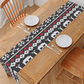 Skull Knitted Pattern Print Table Runner
