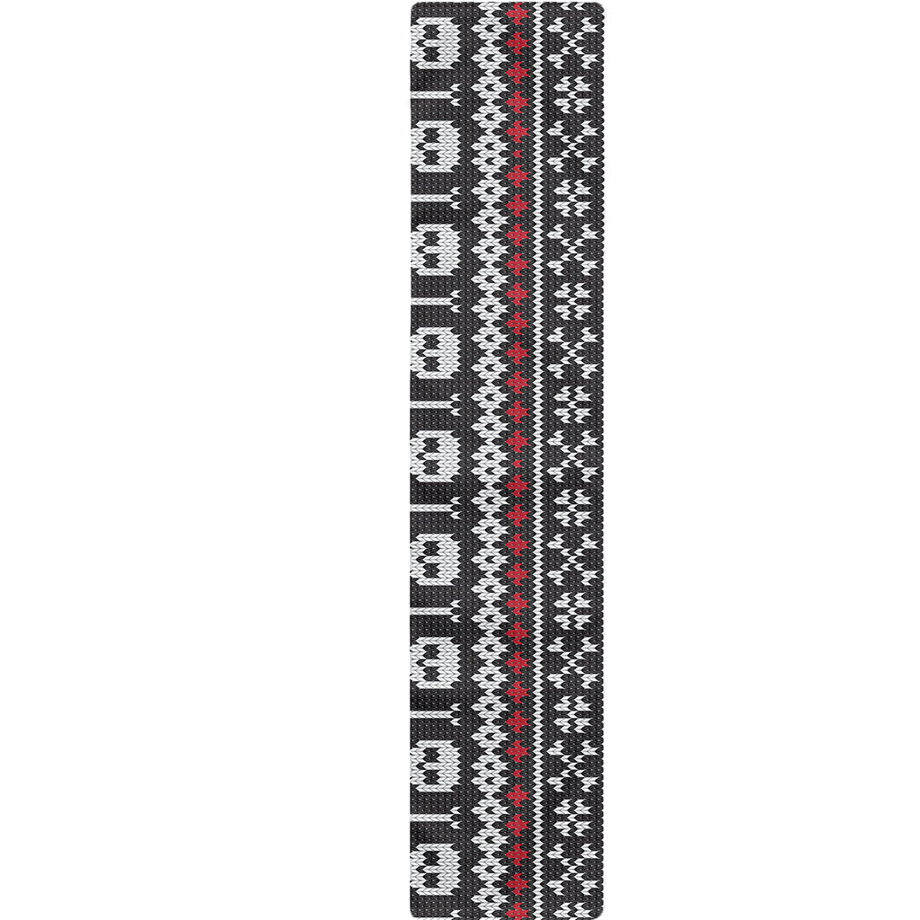 Skull Knitted Pattern Print Table Runner