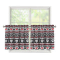 Skull Knitted Pattern Print Tier Curtains