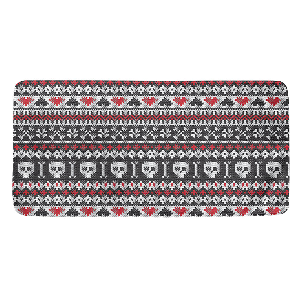 Skull Knitted Pattern Print Towel