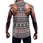 Skull Knitted Pattern Print Training Tank Top