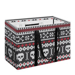 Skull Knitted Pattern Print Utility Tote Bag
