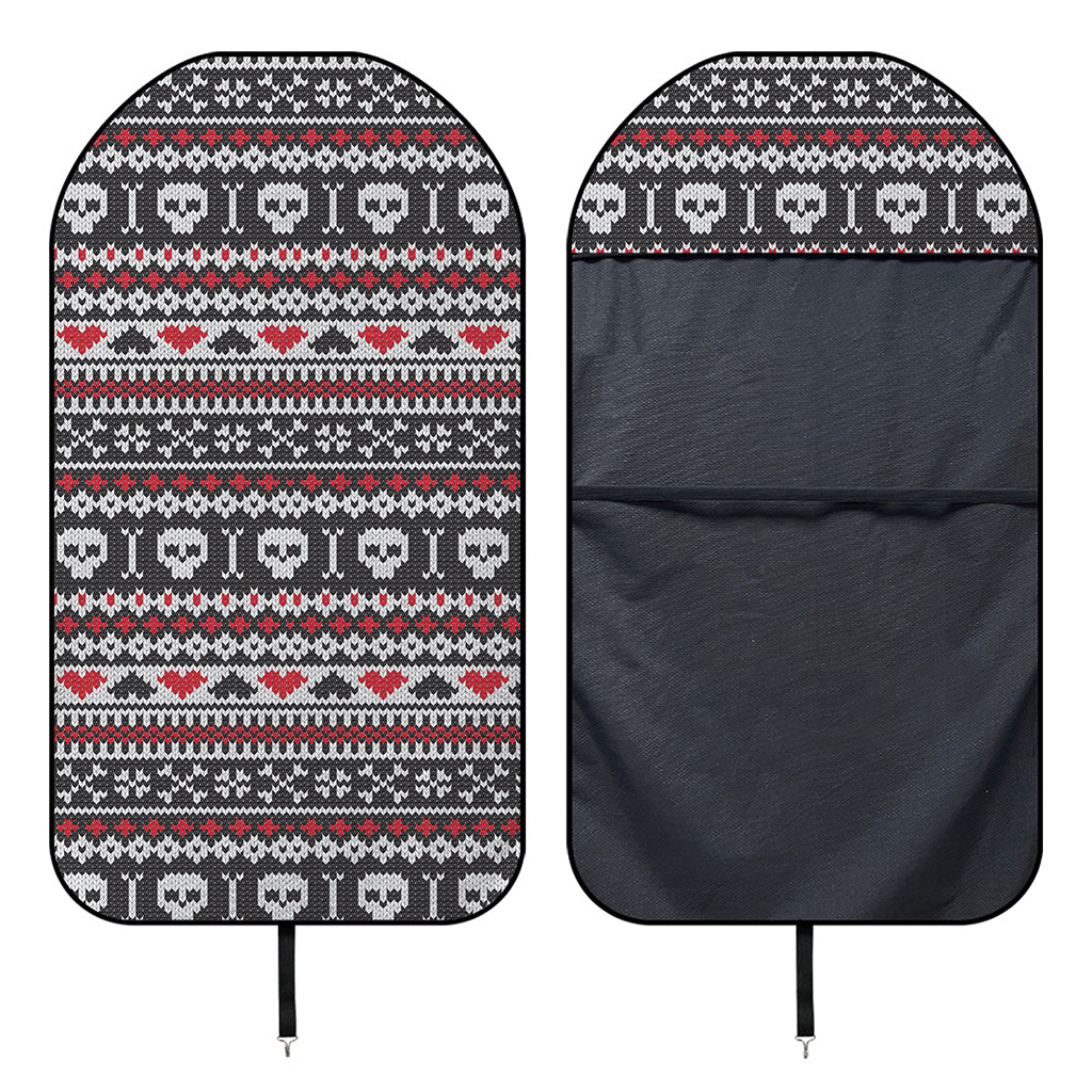 Skull Knitted Pattern Print Waterproof Car Seat Cover