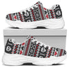 Skull Knitted Pattern Print White Chunky Shoes