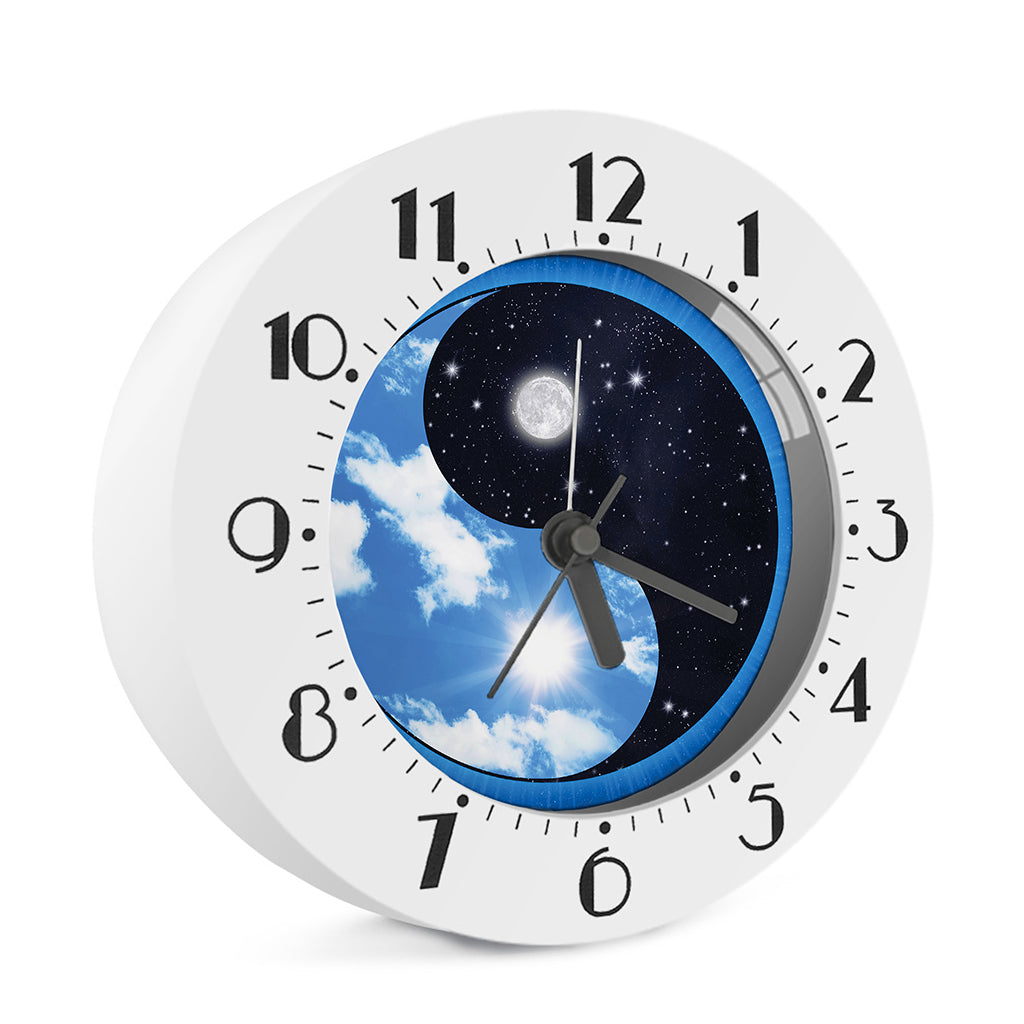 Sky And Space Yin Yang Print Alarm Clock