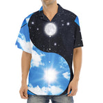 Sky And Space Yin Yang Print Aloha Shirt
