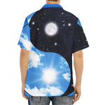 Sky And Space Yin Yang Print Aloha Shirt