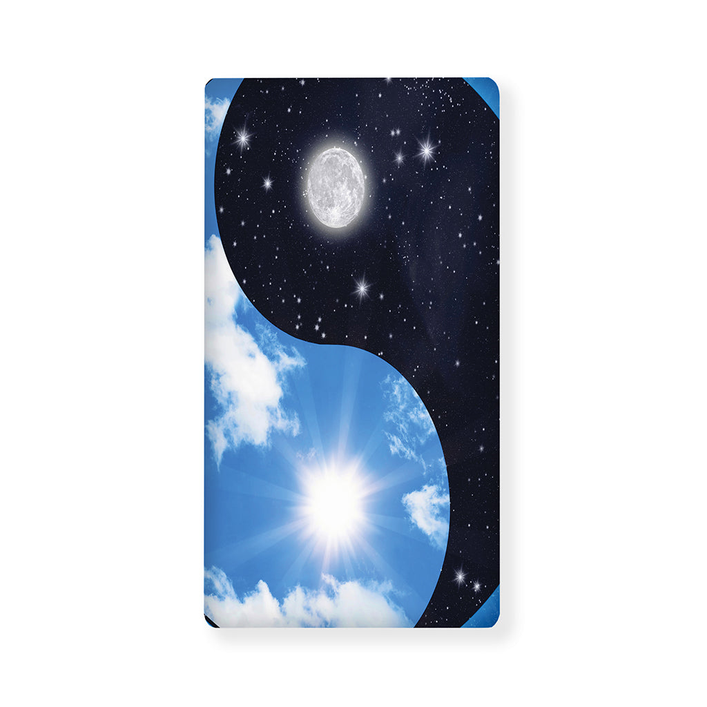 Sky And Space Yin Yang Print Baby Crib Sheet