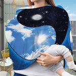 Sky And Space Yin Yang Print Baby Seat Cover