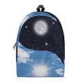 Sky And Space Yin Yang Print School Backpack