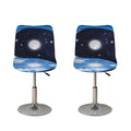 Sky And Space Yin Yang Print Bar Stool Covers