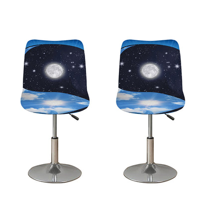 Sky And Space Yin Yang Print Bar Stool Covers