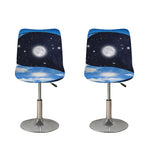 Sky And Space Yin Yang Print Bar Stool Covers