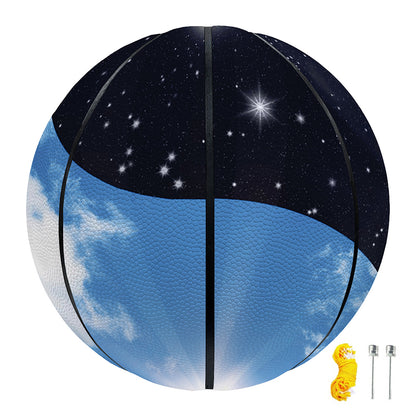 Sky And Space Yin Yang Print Basketball