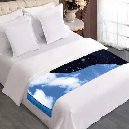 Sky And Space Yin Yang Print Bed Runner