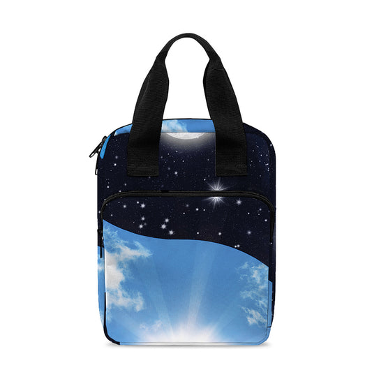 Sky And Space Yin Yang Print Bible Tote Bag