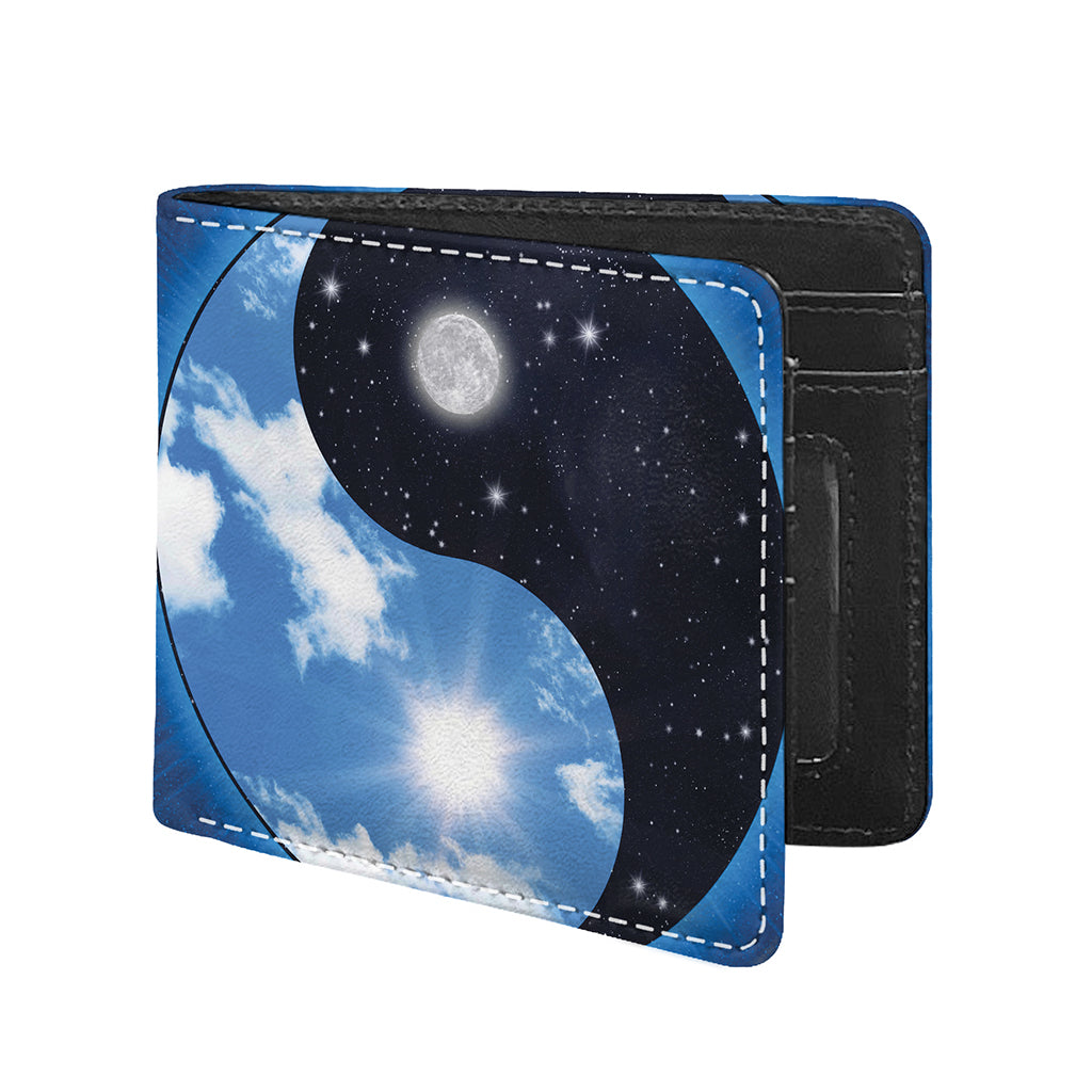 Sky And Space Yin Yang Print Bifold Wallet