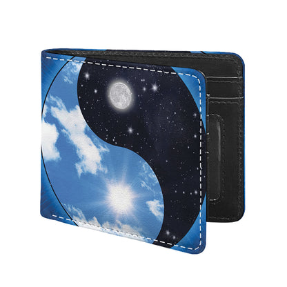 Sky And Space Yin Yang Print Bifold Wallet