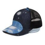 Sky And Space Yin Yang Print Black Mesh Trucker Cap