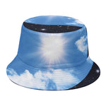 Sky And Space Yin Yang Print Bucket Hat
