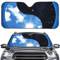 Sky And Space Yin Yang Print Car Windshield Sun Shade