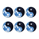 Sky And Space Yin Yang Print Coaster Set