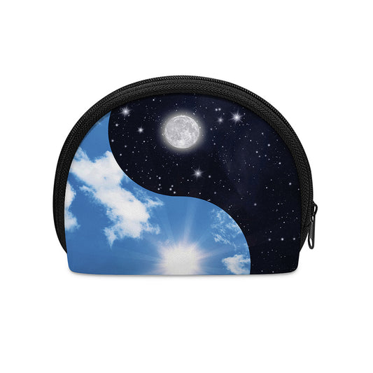 Sky And Space Yin Yang Print Coin Purse