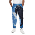 Sky And Space Yin Yang Print Cotton Sweatpants