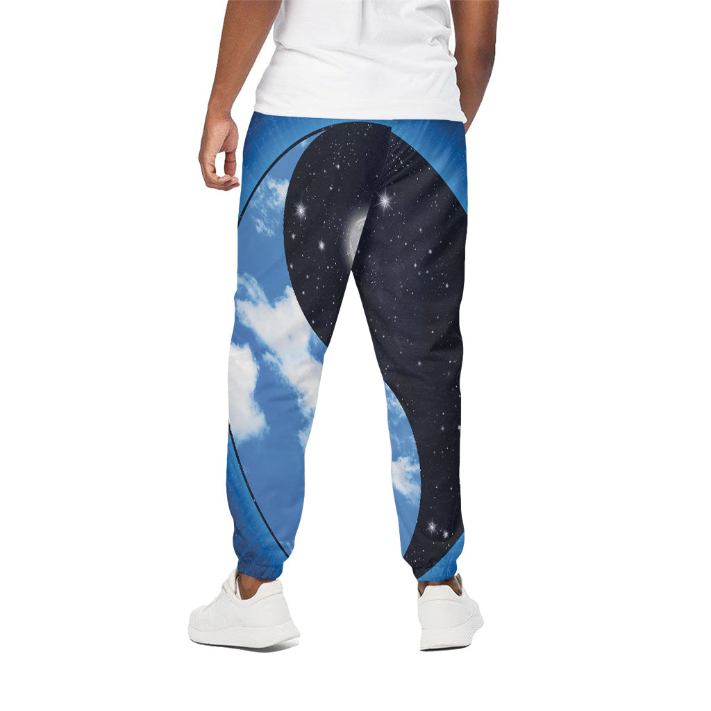 Sky And Space Yin Yang Print Cotton Pants