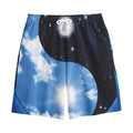 Sky And Space Yin Yang Print Cotton Shorts