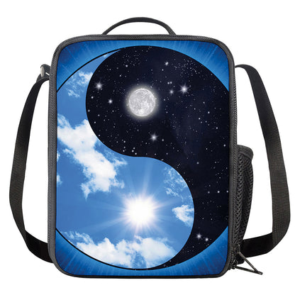 Sky And Space Yin Yang Print Crossbody Lunch Bag