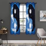 Sky And Space Yin Yang Print Curtain