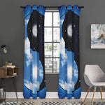 Sky And Space Yin Yang Print Curtain