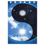 Sky And Space Yin Yang Print Curtain