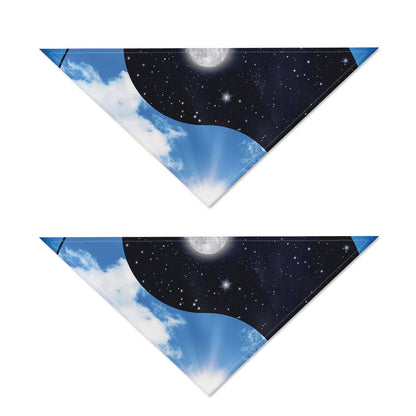 Sky And Space Yin Yang Print Dog Bandana